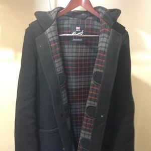 Gloverall Men's Mid Length Duffle Coat (Black)